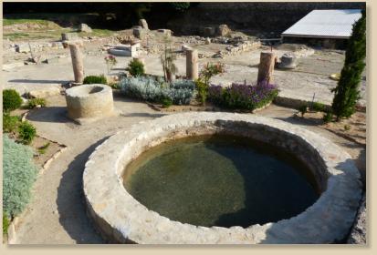 The circular basin and the well