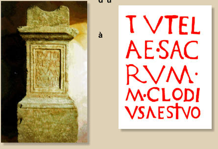 Autel  dédié à Tutela par Marcus Claudius Aestivus