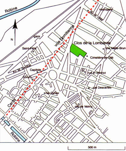 Implantation du site archéologique