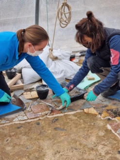 Restauration des carreaux de marbre